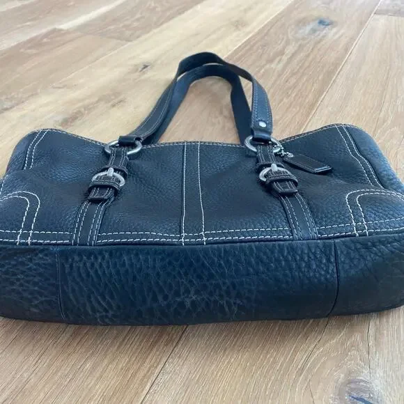 Coach Chelsea F12339 Black Pebbled Leather Shoulder Bag - Picture 4 of 13